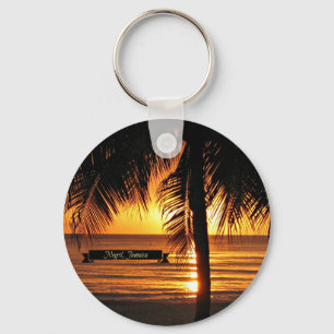 Porte-clés Negril, coucher du soleil de Jamaïque, belle photo