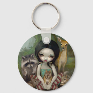 Porte-clés "Neige porte - clé blanc et de ses amis animaux"