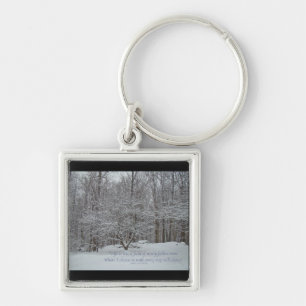 Porte-clés Neige sur Citation de Dogwood Tree Denis Waitley
