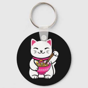 Porte-clés Neko Cat Ramen Anime Kawaii Ado cadeau