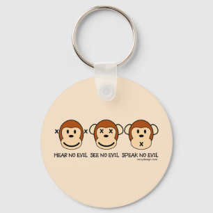 Porte-clés N'entendez aucun singe de mal