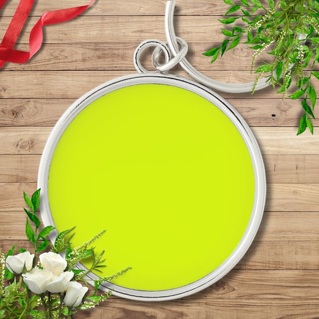 Porte-clés Neon Chartreuse couleur solide | Classique (Créateur téléchargé)