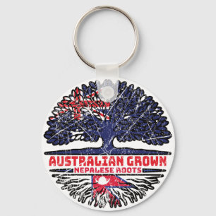Porte-clés Népal Népalais Australie Australie racine d'arbre