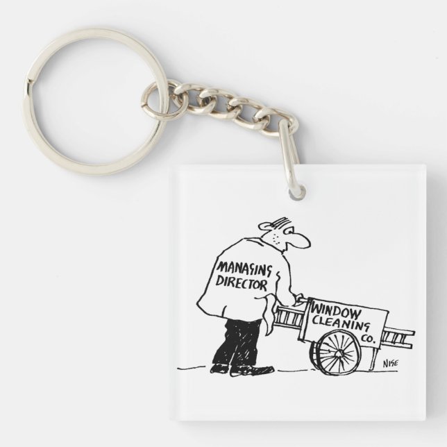 Porte-clés Nettoyeur de fenêtre avec panier de nettoyage de f (Devant)