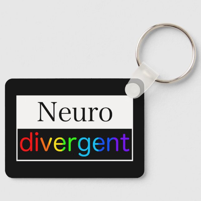 Porte-clés Neurodivergent | Sensibilisation à la diversité ne (Recto)