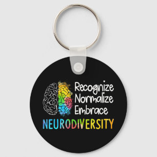 Porte-clés Neurodiversité, Célébrez le spectre. Le cerveau