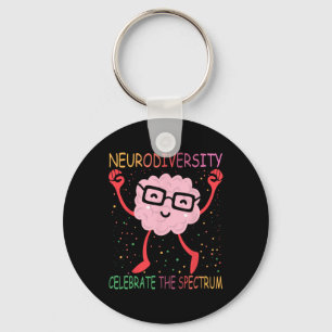 Porte-clés Neurodiversité Cerveau Autisme Sensibilisation Asd
