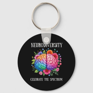 Porte-clés Neurodiversité Cerveau Et Sensibilisation Asd Auti