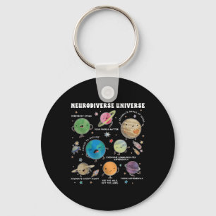 Porte-clés Neurodiversité Universe Space Planète spéciale