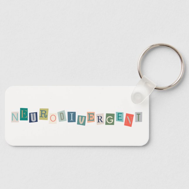 Porte-clés Neurodivertissement typographie Neurodiversité Sen (Recto)