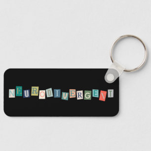 Porte-clés Neurodivertissement typographie Neurodiversité Sen