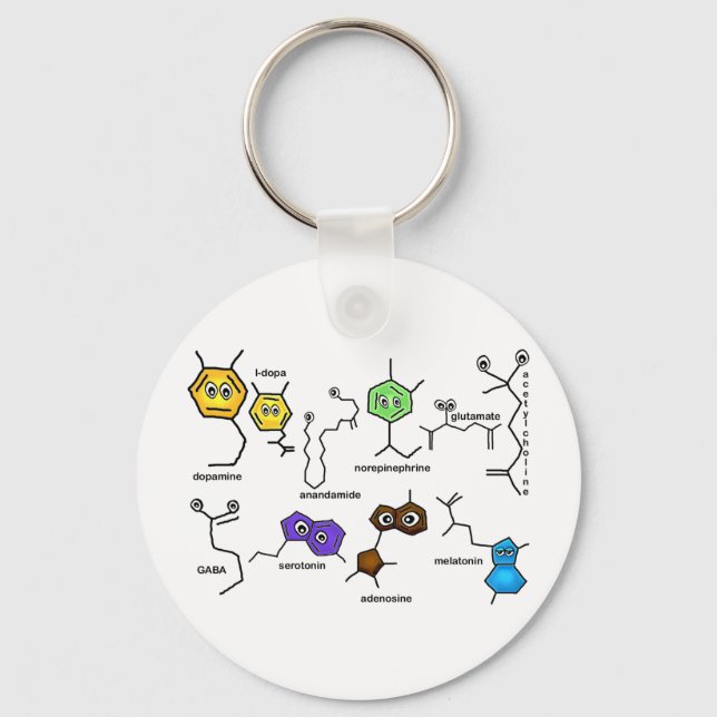Porte-clés Neurotransmetteurs cahoteux (Recto)