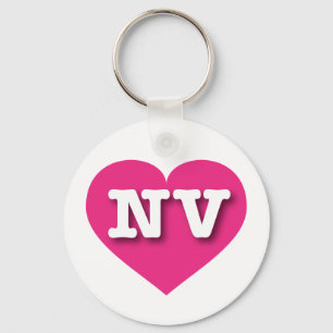Porte-clés Nevada Hot Pink Heart - J'aime NV