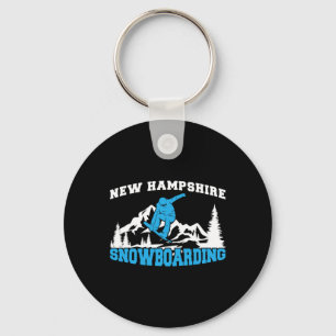 Porte-clés New Hampshire Snowboard Hiver Et Mountain Spo