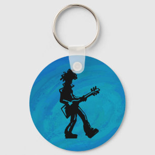 Porte-clés New York Boogie Nights Guitare Bleu