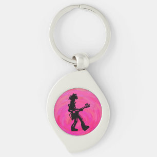 Porte-clés New York Boogie Nights Guitare Hot Pink