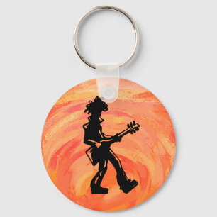 Porte-clés New York Boogie Nights Guitare Orange