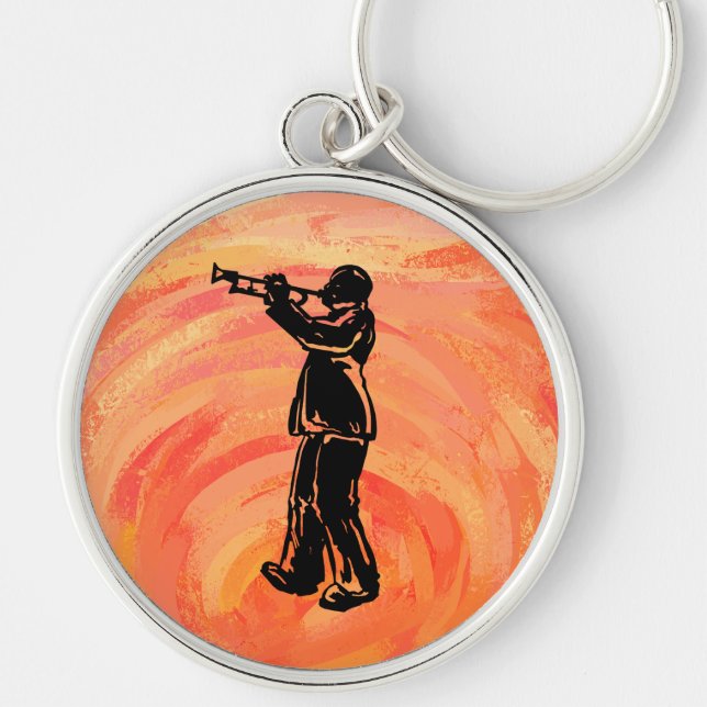 Porte-clés New York Boogie Nights Trumpet Orange (Devant)