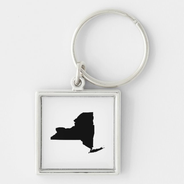 Porte-clés New York en noir et blanc (Devant)