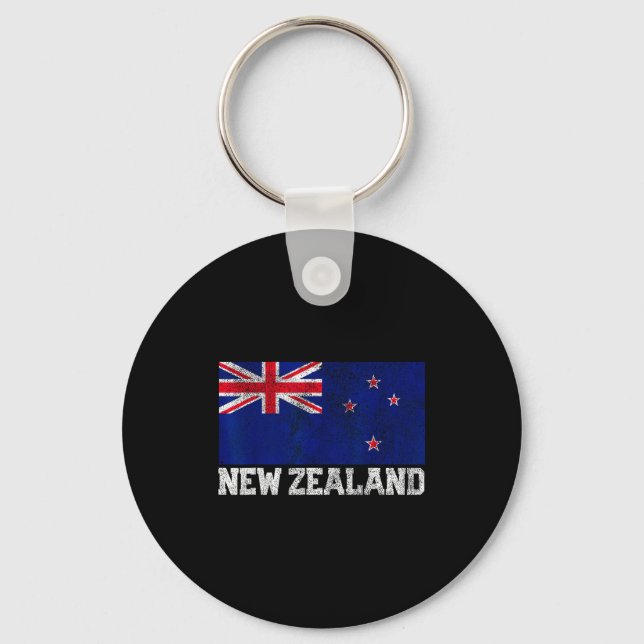 Porte-clés New Zealand Flag National Pride Roots Country Fami (Recto)