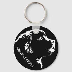 Porte-clés Newfoundland Dog Keychain Custom Pup Dog Keychain