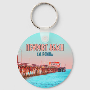 Porte-clés Newport Beach California Balboa Pier Vintage