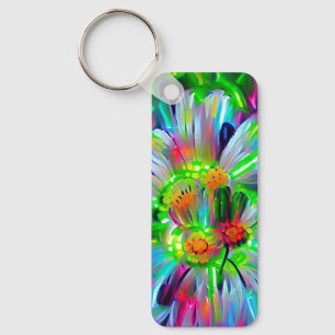 Porte-clés Nez des marguerites Abstraites aux couleurs vives