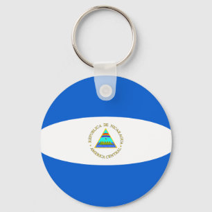 Porte-clés Nicaragua Porte - clé du drapeau Fisheye