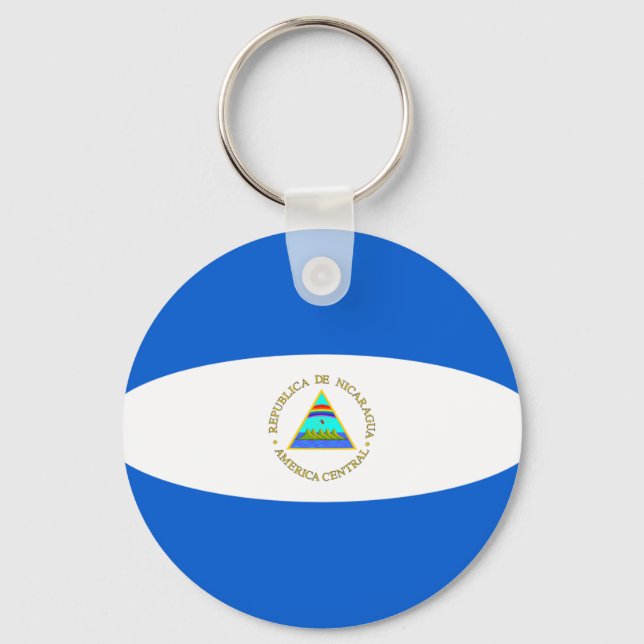 Porte-clés Nicaragua Porte - clé du drapeau Fisheye (Recto)
