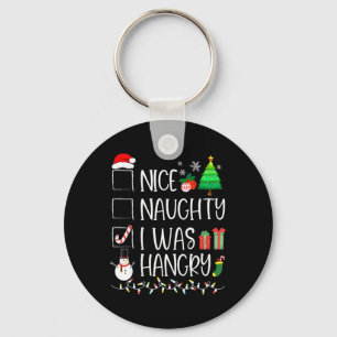 Porte-clés Nice Naughty I Was Hungry Christmas List Père Noël
