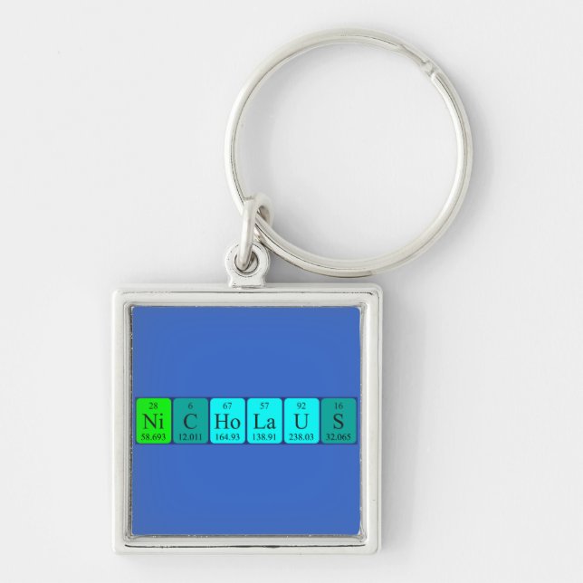 Porte-clés Nicholaus nom de table périodique keyring (Devant)