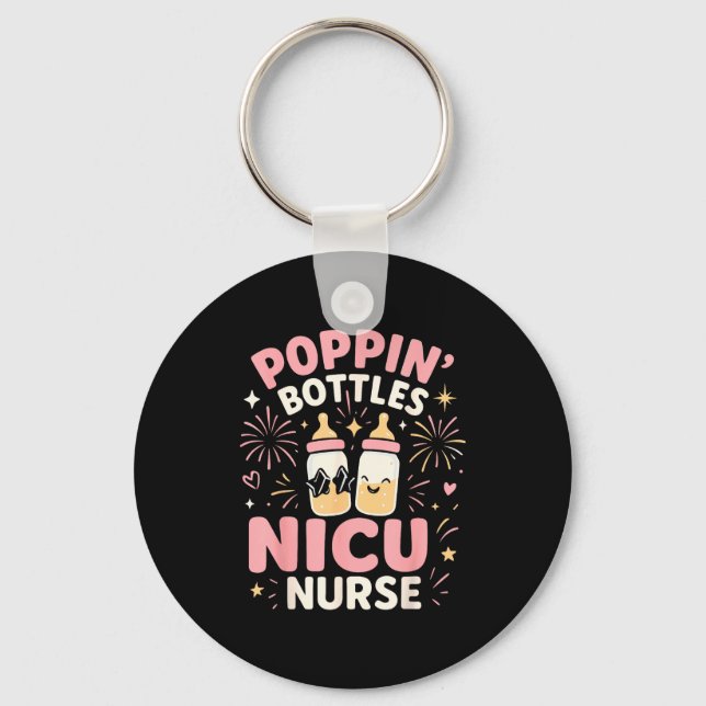 Porte-clés Nicu New Years Shirt, Nurse Png Bottles For The Ne (Recto)