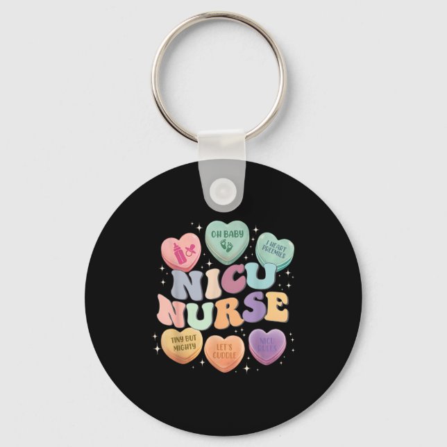 Porte-clés Nicu Valentine Nicu Nurse Valentines Day Icu Nurse (Recto)
