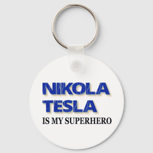Porte-clés Nikola Tesla est mon super-héros