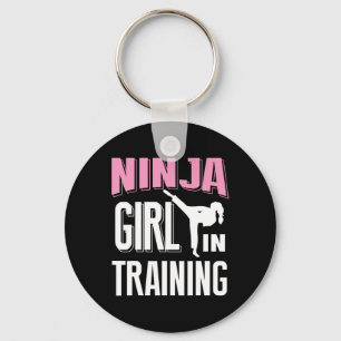 Porte-clés Ninja Girl En Formation Karate Taekwondo S Pour Gi
