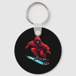 Porte-clés Ninja Skateur - Planche à roulettes Skateboardeur