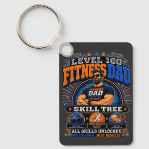 Porte-clés Niveau 100 Fitness Papa T-shirt – Arbre de Compéte