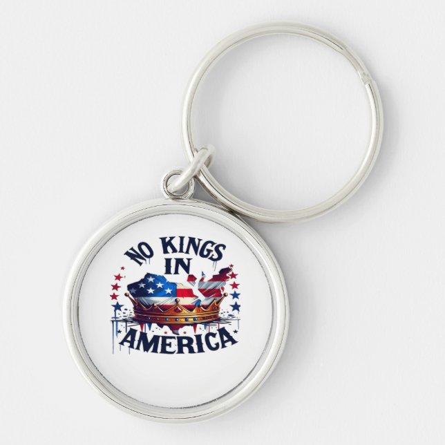 Porte-clés No Kings In America Classic Retro Cool (Devant)