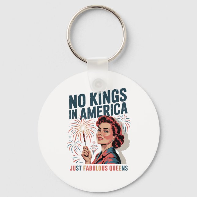 Porte-clés No Kings In America Just Famulous Queens Pride Mon (Recto)