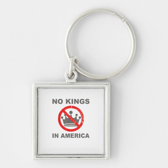 Porte-clés No Kings In America Patriotic Casual (Devant)
