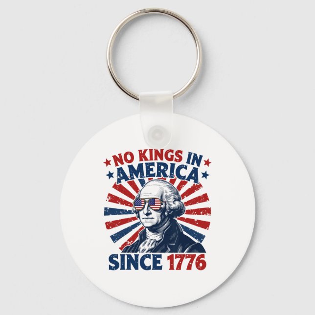 Porte-clés No Kings In America Since 1776 Distressed Flag Usa (Recto)