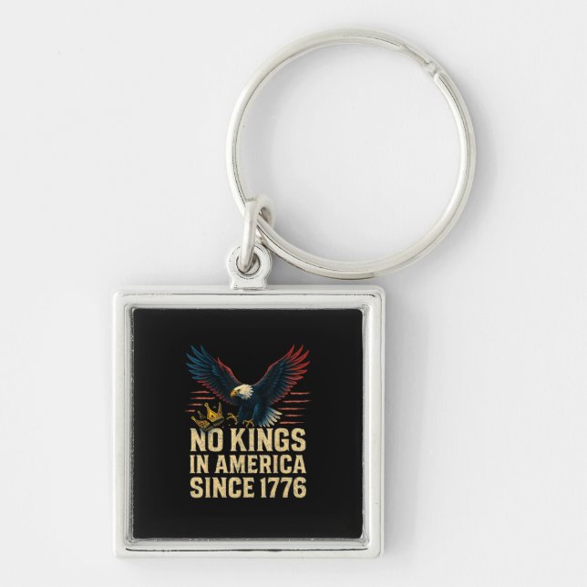 Porte-clés No Kings In America Since 1776 Patriotic (Devant)