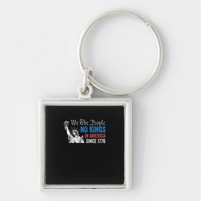 Porte-clés No Kings In America Since 1776 Retro Classic (Devant)