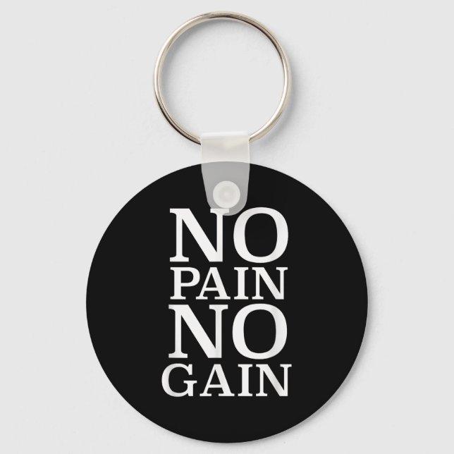 Porte-clés No Pain No Gain Motivation  (Recto)