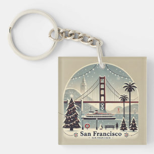 Porte-clés Noël à San Francisco - Golden Gate Bridge