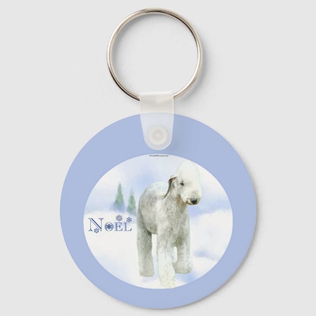 Porte-clés Noel Bedlington Terrier (Recto)