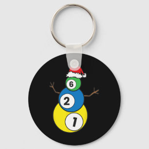 Porte-clés Noël Billard Snowman Enfants Noël présent
