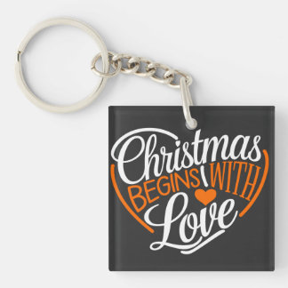 Porte-clés Noël Commence Avec Amour Art numérique Design