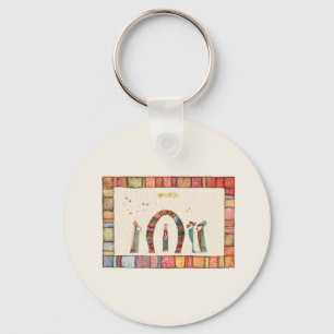 Porte-clés Noël crèche Porte - clé Bal Ch en céramique