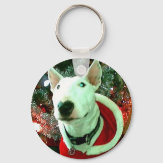 Porte-clés noël de bull terrier
